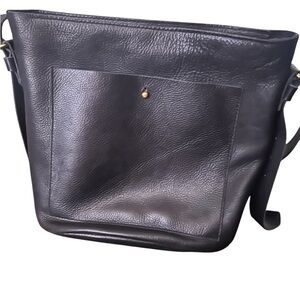 Madewell Black Leather Crossbody Bag